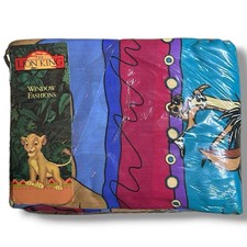 Vintage Disney The Lion King Curtain Panels Drapes Tie Backs Simba 80 x 63 2
