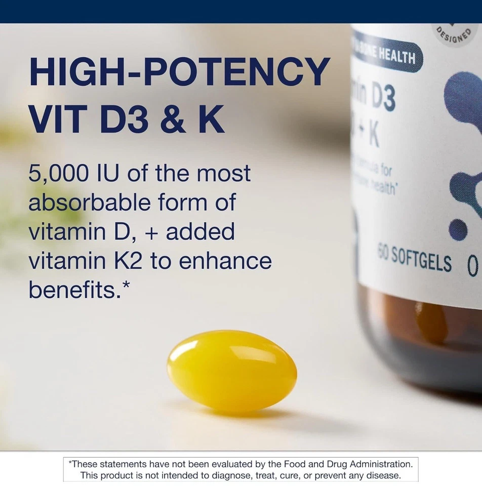 Metagenics - Vitamina D3 5000+K (60gels) Foto 4 de 4