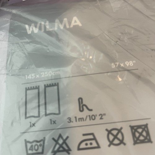 NEW IKEA Wilma White Semi Sheer Pair of Curtain Panels 57x98 TAB TOP 501.120.00 - Picture 4 of 6