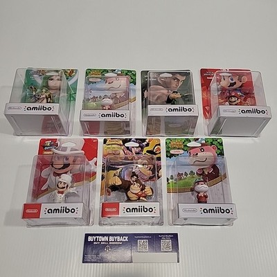 Lot Of 7 NIB Nintendo Amiibo Figures New  In Box - Mario, Donkey Kong & More