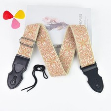 Guitar Straps Vintage Embroidered For Bass Electric Acoustic Guitar Adjustable