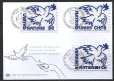 United Nations 2025 , Dove of Peace ,  Embroidered Stamp , FDC , Unusual