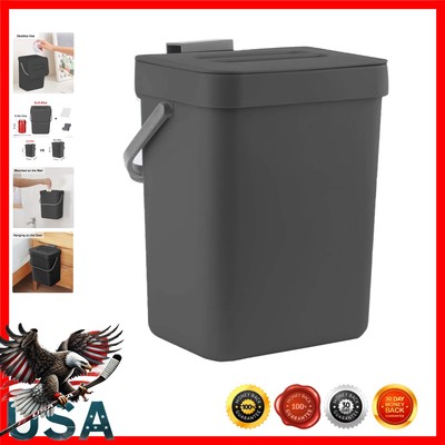 Small Garbage Bin with Removable Lid: Ideal for Kitchen & Bathroom Use