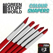 Green Stuff World 1528 Shapers Brushes SIZE 2 - EXTRA FIRM Silicone Brushes