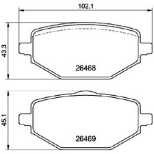 Brembo Bremsbelagsatz 24795781 Bremsklötze hinten 440602361R