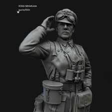 1/35 Resin German Officer 1 Figure 2 Heads unpainted unassembled 407B