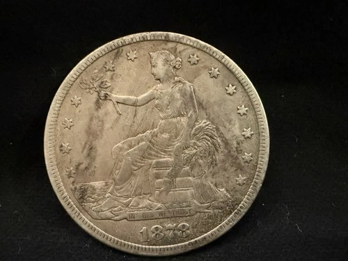 1878 S Trade Silver Dollar $1- VF- Ungraded.