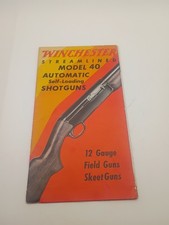 1940 Winchester Model 40 Auto Shotgun Fold Out Advertising Original 