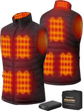 Heated Vest for Men with 7.4V 16000Mah Battery Pack Included, 8 Heating Zones Li