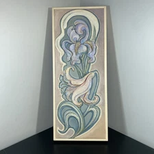  Joyce Crowley 1998 -Iris Sand Bas-Relief Sculptured Painting
