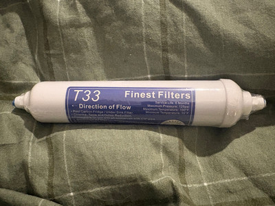 FEINSTE FILTER T33 POST KOHLE KÜHLSCHRANK/SPÜLENFILTER - BRANDNEU - UK-VERKÄUFER