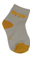 Kids Cartoon Print Ankle Socks   Light Aqua - Mustard Yellow