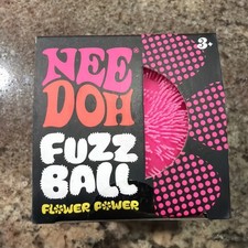 Pink Needoh Fuzz Ball Flower Power Nee Doh Squish Stress Ball Squeeze