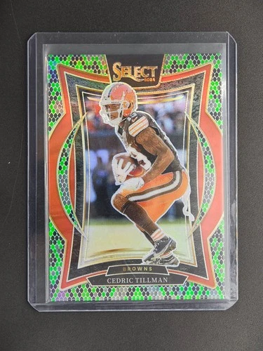 Cedric Tillman 2024 Panini Select Concourse Green &amp; Black Snakeskin 1/2 [3hk