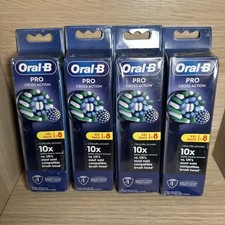 Lot Of 4 4x8 Oral-B Pro Cross Action Electric Toothbrush 32 Replacement Heads