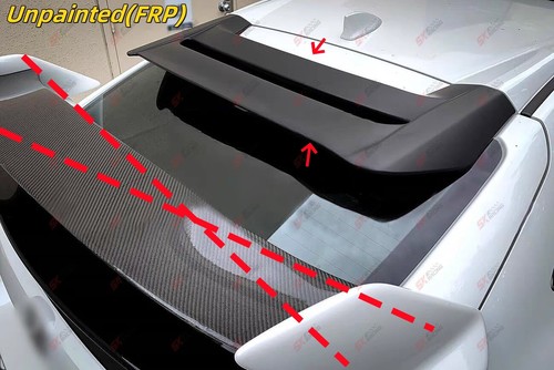Carbon Fiber/Unpainted For 2017-21 Honda Civic Type-R FK8 Rear Roof Spoiler Wing - Picture 36 of 37