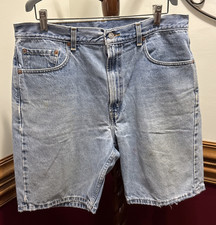 Vintage Levis 505 Men s Denim Shorts Jorts Light Wash Size 36 Inseam 8.5
