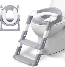 KIDOOLA Adjustable Potty Ladder Seat for Toilet Training with Steps,Handle