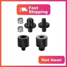 Tripod Screw Adapter 6 Pcs Black 1/4 to 3/8 and 3/8 to 1/4 Male Female Converter