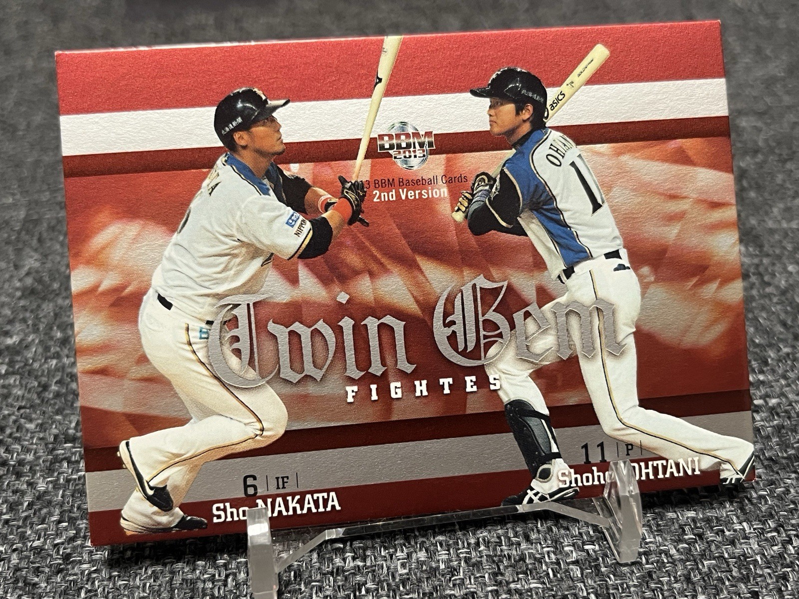 TRUE ROOKIE 🔥 2013 BBM Twin Gem Shohei Ohtani Sho Nakata Nippon Ham Fighters