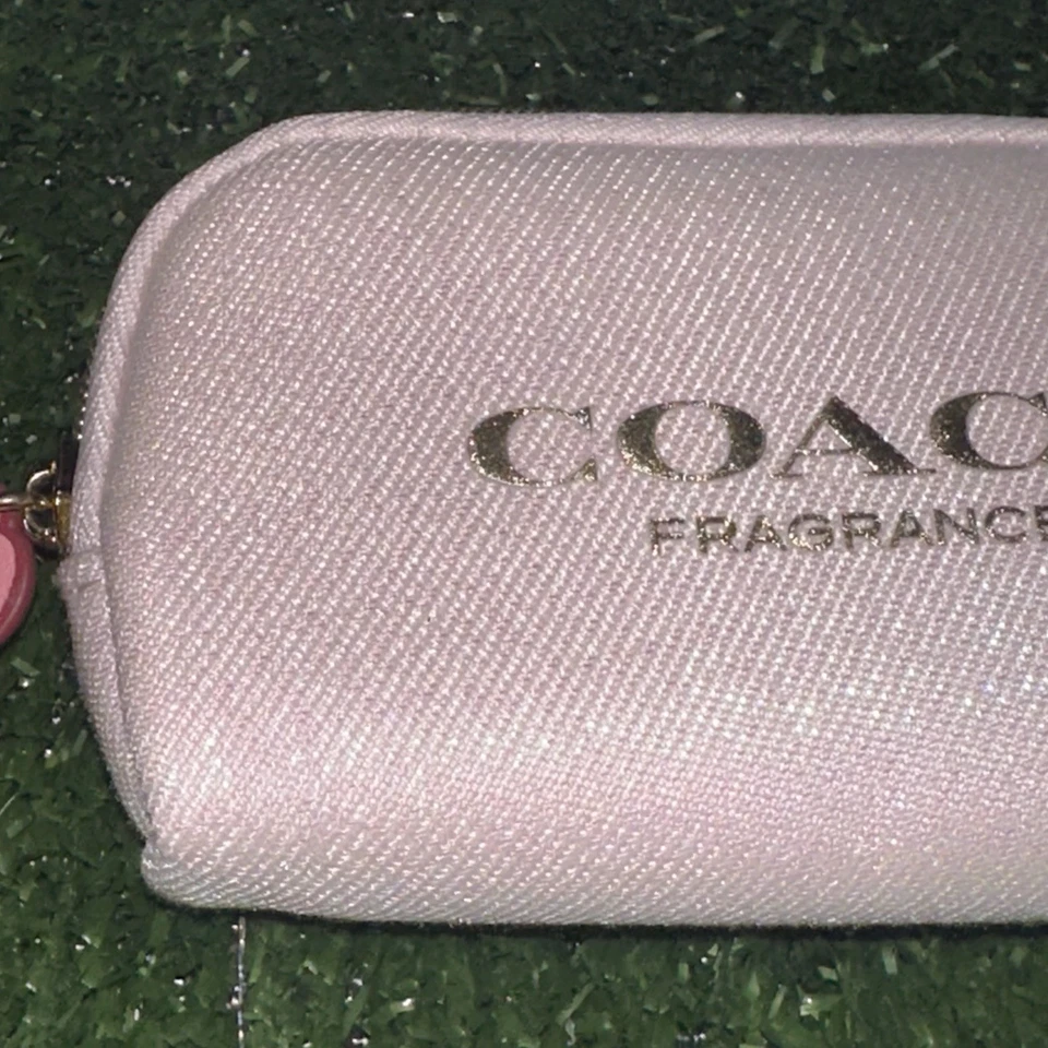 Bolso COACH FRAGANCIA Mini MONEDA COSMÉTICA Rosa Brillo FLOR ENCANTO TIRAR Cremallera Foto 4 de 4