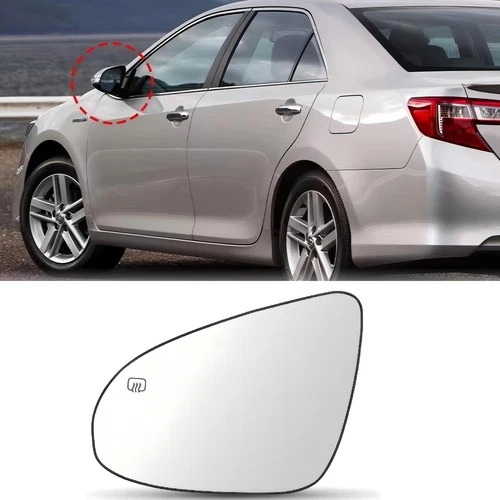 Mirror Glass Heated LH Driver Side For 2012-2017 Toyota Camry, 2013-2018 Avalon