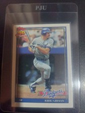 1991 Topps - Kirk Gibson #490 B* Before Copyright: Bold 40th Anniversary Logo on