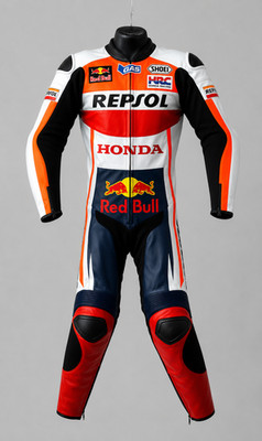 Repsol Honda MotoGP Leather Racing Suit 1 Piece Cowhide Motorcycle Biker CE