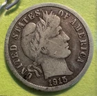 1915-S San Francisco Mint Silver Barber Dime