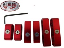 Red Spark Plug Wire Separator 6 Pce Set - Race Style Fits 8mm 9mm 10mm