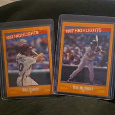 Score 1987 Highlights Schmidt Mattingly MLB Baseball Card Lot