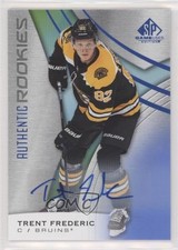 2019 Upper Deck SP Game Used Authentic Rookies Blue Trent Frederic #195 Auto um0