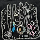 Costume Jewelry Lot Vintage To Now, Silver Tone,  15 Total- Earrings+Necklaces