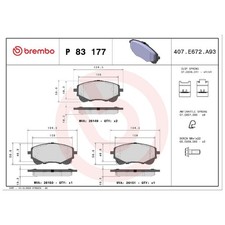 Brembo Bremsbelagsatz Bremsklötze vorne 0446502510 0446502520 24813176