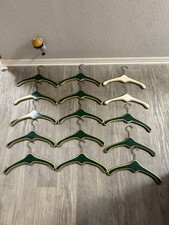 Vintage Hollywood Regency MCM 15 Wooden Clothes Hangers Please Read