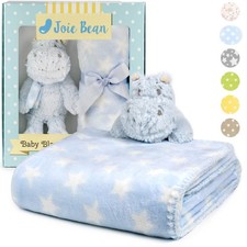 Baby Security Blanket Set with Plush Animal Soft Plush Fleece Baby Shower Gift