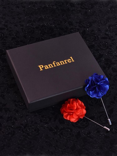 16 Pieces Flower MenS Lapel Pins Handmade Satin Boutonniere Pin for Suit Weddin - Picture 5 of 6