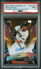 2024 Tops Chrome Lee Jung Hoo On Auto GOLD RC /50 PSA 9