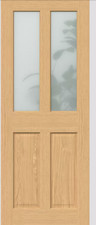 Internal Victorian Oak Unfinished Frosted Glazed Door