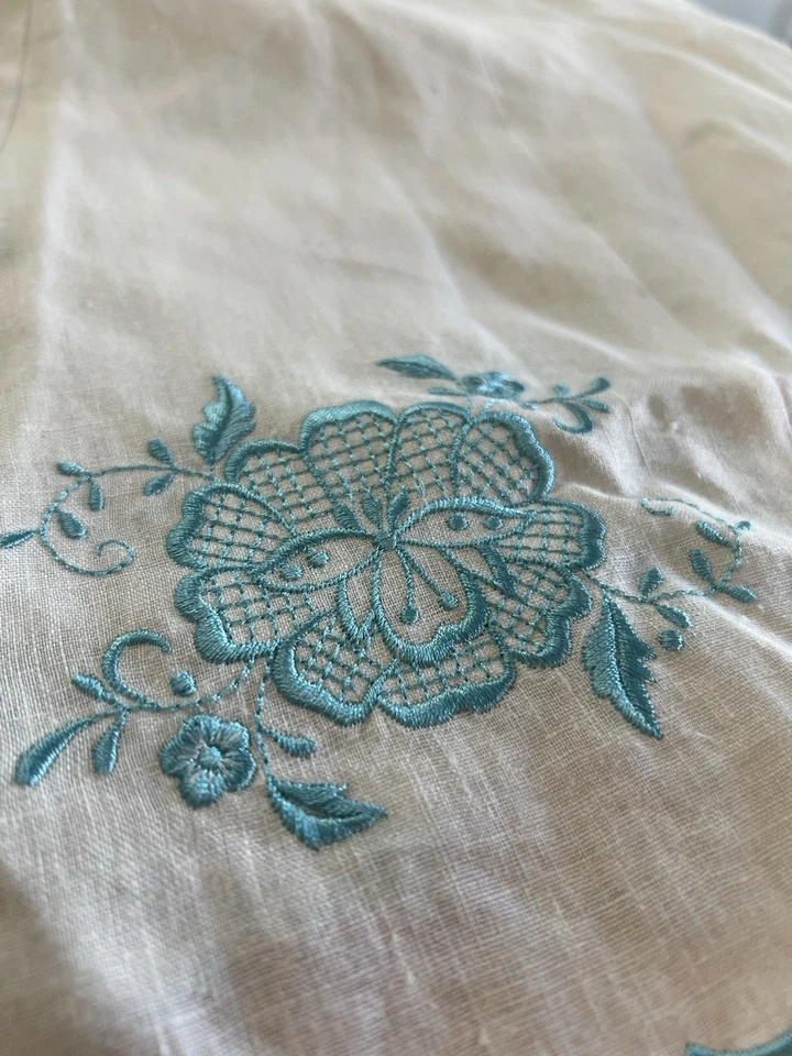 Falda bordada floral vintage años 90 Y2K 100 % lino para mujer Ann Taylor talla 10 Foto 3 de 4