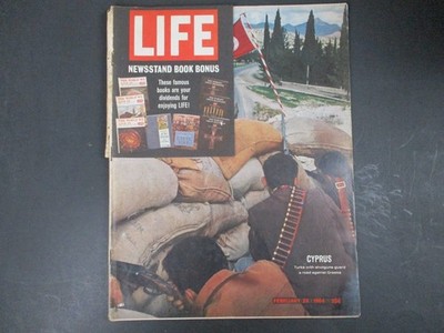 Life Magazine Feb 28 1964 Cyprus Turks With Shotguns Guard A Road Greeks
