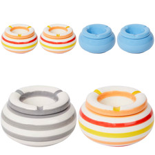 Tisch-Aschenbecher Windaschenbecher 2er-Set Sturm-Ascher mit Deckel Keramik