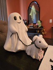 GOBLIN  GHOUL 12x16  Walking Ghost Dog Halloween Decor NWT Viral Marshalls