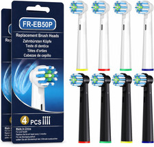 Replacement Heads Compatible with Oral-B Pro 1000, Soft Bristles, 8 Pack  fo...