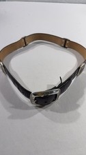 Brighton Black Leather Belt with Silver Buckle