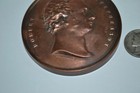 Antique Robert Stephenson Bronze Medal L.C.Wyon Britannia Bridge Menai Straits — photo 2