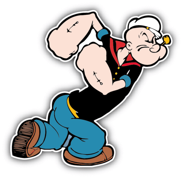 Popeye The Sailor Car Bumper Sticker Decal 5 X 5 for sale online eBay
