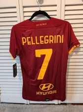 NWT Womens  AS Roma Official Soccer Pellegrini No 7 Replica Jersey- Size Small