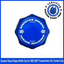 Sinister Diesel Degas Bottle Cap for 2003-2007 Powerstroke 6.0L Coolant Cap