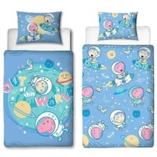 Peppa Pig George Stars Duvet Cover Set - Single Junior 4 in 1 Bedding Bundle